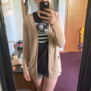 2 for $12! Tan pocketed cardigan